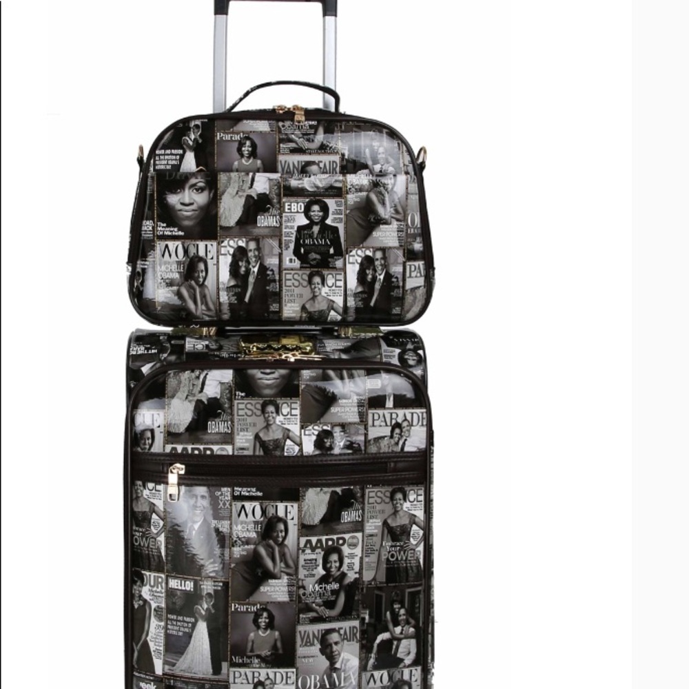 OBAMA 2Piece Luggage Set 🦋NWT BLACK in COLOR too!